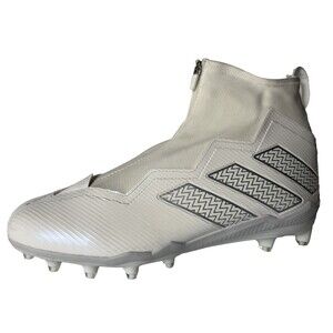 Adidas Mens Size 16 Nasty 2.0 White Silver Metallic Zip Football Cleats GX7962